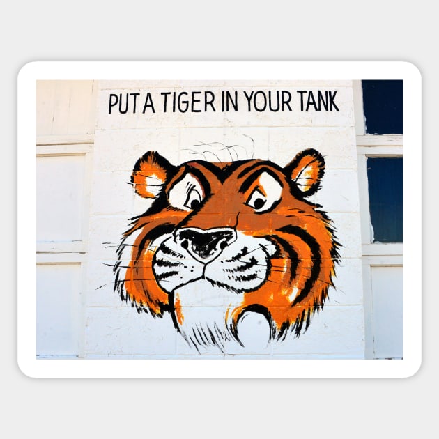 Tony the Tiger along route 66 Sticker by dltphoto